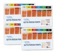 LA MIERE Dental Gutta Percha Points .06 Taper, #15-40 with mm Mark, 60P, 4PKs
