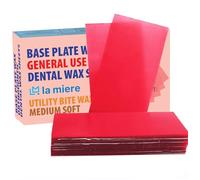 LA MIERE General USE Large 20PCS 480g Dental Base Plate Wax - Molding Casting Wax Sheet Denture Utility Bite Casting Sheets, Modeling Filling Laboratory Supply Lab Dentist Auxiliary Material