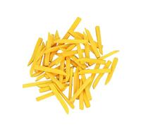 LA MIERE Natural Dental Wooden Wedges Edges Wood Interdental Wedge, Teeth Interproximal Wedges, Professional Dental Wedge for Restoration, 100Pcs/Box, Medium Yellow 14mm