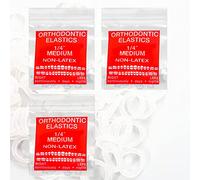 LA MIERE Non Latex 300 pcs 1/4inch (6.4mm) Medium (4.7oz) Intraoral Elastic Bands, Orthodontic Elastics Dental Rubber Bands Made in US (1/4inch 6.4mm, Medium 4.5oz)
