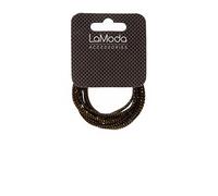 LA MODA PONYTAIL BANDS 12 BLACK