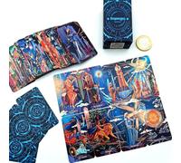 La Muci Mini Dreamscapes Tarot Cards Deck with Digital Guidebook - Major and Minor Arcana Full Tarot Deck, Tarot Deck for Travellers to Go, Unique and Minimalist Tarot for Beginners in Small Size