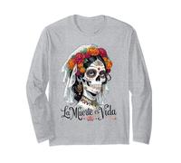 La Muerte Es Vida - Elegant Día de los Muertos Catrina Long Sleeve T-Shirt