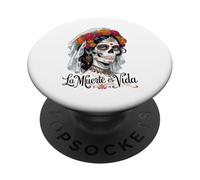 La Muerte Es Vida - Elegant Día de los Muertos Catrina PopSockets Adhesive PopGrip