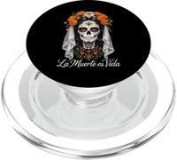 La Muerte Es Vida - Elegant Día de los Muertos Catrina PopSockets PopGrip for MagSafe