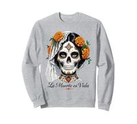 La Muerte Es Vida - Elegant Día de los Muertos Catrina Sweatshirt