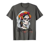 La Muerte Es Vida - Elegant Día de los Muertos Catrina T-Shirt