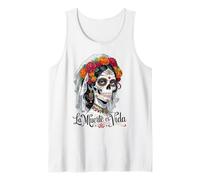 La Muerte Es Vida - Elegant Día de los Muertos Catrina Tank Top