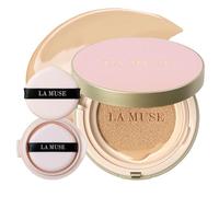 LA MUSE Korean Foundation Glow Cushion No. 21 (Pack of 2) Korean Foundation, Lightweight and Moisturising, Non-Sticky, Non-Greasy, Natural Coverage, Unsurpassed, Long-Lasting