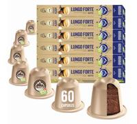 La Natura Lifestyle Organic Coffee Lungo Forte | 100% Industrial Compostable² Coffee Capsules | Environmentally Friendly | 60 Coffee Capsules | for Nespresso®³ Capsule Machines