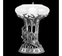 The Noble Collection The Lord of the Rings Lothlorien Candle Holder - 10in (25cm) Resin and Frosted Glass Candle Holder - Officially Licensed Film Set Movie Props Gifts