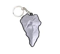 La Palma Canary Islands 3D Topographic Keyring, Gray-black, One size