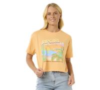 La Paloma Crop T-Shirt in Pastel Orange