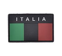 LA PATCHERIA Italy Flag Patch 8 x 5 cm - Patch 100% Rubber with Velcro Original Hook Sewn on the Back - 3D High Definition - for Decorating Jackets, Backpacks, Uniforms