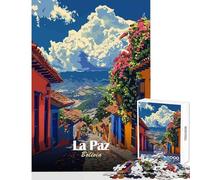 La Paz, Bolivia Street View Jigsaw Puzzles for Adults 1000 Pieces Improve Detailed Observation Skills Mindful Relaxing Leisure Game (50x75cm)
