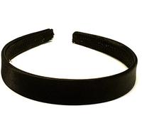 La Peach Fashions 2 cm Wide Plain Satin Fabric Alice Band Beautiful Lovely Colour Hairband Quality Headbands (Black)