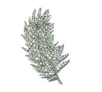 La Peach Fashions Another Beautiful Crystal Studded Leaf Design Brooch Lovely Product Quality Ladies Brooch Pin (Crystal)