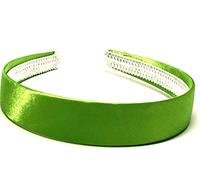 La Peach Fashions Brightly Coloured Satin Alice Bands Headband In 2.5 cm Width Lovely Colour Hairbands (Green)