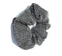LA PEACH FASHIONS Large Diamante Detail Scrunchie Sparkly Diamante Hair TIe Size 12 cm Silver