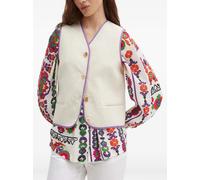 La Petite Française Galaxie V-neck button waistcoat - Neutrals 34-36-38-40