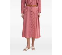 La Petite Française Joyce striped belted midi skirt - Red 36-38-40-42-44