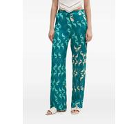 La Petite Française Poudre printed trousers - Green 36-38-40