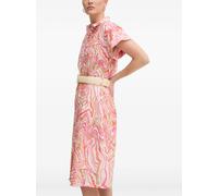 La Petite Française Raja belted patterned midi dress - Pink 44