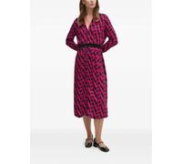 La Petite Française Redoutable long-sleeve printed midi dress - Pink 34-36-38