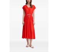 La Petite Française V-neck drawstring midi dress - Red 34-36-38-40-42