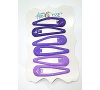 La Petite Princesse hair clips, accessories for girls school, snap hair clips 6 PCS (Shades Of Purple)