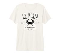 La Plata Maryland Crab Vintage Distressed Design Souvenir Premium T-Shirt