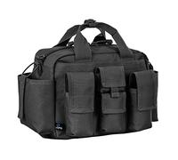 LA Police Gear Tactical Bail Out Gear Bag, Emergency/Survival Bug Out Bag, Handgun Range Bag w Shoulder Strap & Carry Handle - Black