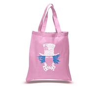 LA POP ART Word Art S Tote Bag - The Mad Hatter, Pink, S