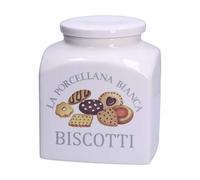 La Porcellana Bianca - Biscuits Porcelain Decorated in Gift Box - Preserves, Jars and Containers - Kitchen Jars - Porcelain - 3500 CC; 15,5x15,5xh20 cm