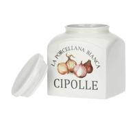 La Porcellana Bianca - Storage Jar for Porcelain Onions - Preserves, Jars and Containers - Kitchen Jars - Porcelain - 3500 CC; 15x15xh20 cm