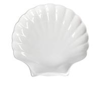 la Porcellana Elba Shell Plate Cm 34,5 Gb, Porcelain, White, 35 x 33 x 5 cm