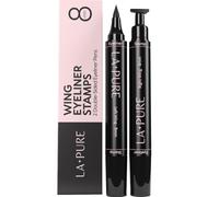 LA PURE Waterproof Winged Eyeliner Stamp - 8mm Long Lasting Liquid Liner Pen, 2 Wingliner Black Make Up Pens, Vamp Style Wing, Smudgeproof & Sweatproof, Perfect Cat Eye Look, Eyeshadow, No Dipping