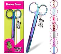 La Repera de Enfermera® Mayo Scissors with Rome Tip: Premium Scissors for Bandage and Sanitary Emergencies | Ideal for Nursing Gifts and Nursing Accessories and TCAE (RAINBOW DREAM)