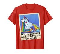 La resaca dura un Dia - Resaca de Alcohol bebedor de Alcohol T-Shirt, Men, Red, Medium