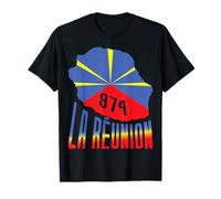 la reunion 974 gift idea symbol Reunion flag T-Shirt