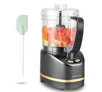 La Reveuse Electric Mini Food Processor with 200 Watts,2-Cup Prep Bowl for Mincing,Chopping,Grinding,Blending,Pureeing,Metallic Grey