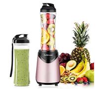 La Reveuse Smoothie Blender Personal Size with 2 BPA Free Portable Travel Sports Bottles (550ml),300 Watts,Pink