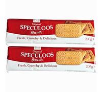 La Ricetta Original Speculoos Crunchy Biscuits 200g, 2 Pack, Fresh, Crunchy & Delicious, In Premier Life Store Box