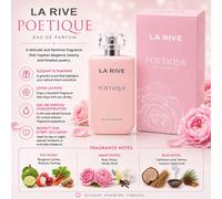 La Rive POETIQUE Eau de Parfum for Women Graceful Fragrance 90ml EDP Spray