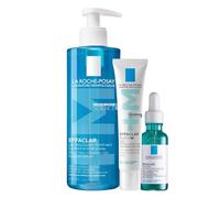La Roche-Posay Effaclar 3-Step Routine - Purifying Foaming Gel 400ml + Ultra Concentrated Serum 30ml + Effaclar Duo+M 40ml - Oily, Blemish-Prone Skin