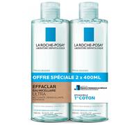 La Roche-Posay Effaclar Eau Micellaire Ultra Peaux Grasses Lot 2 x 400 ml