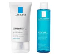 La Roche-Posay Effaclar Mat Moisturiser & Astringent Micro-Exfoliant Lotion Duo - Anti-Shine & Pore-Refining Care - 40ml + 200ml
