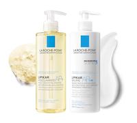 La Roche-Posay | Lipikar Routine | AP+ Cleansing Oil & AP+M Balm | Repairs, Soothes & Hydrates | Suitable for Dry, Very Dry & Atopic Skin | From Birth | 400 ml x 2