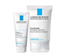 La Roche-Posay Toleraine Skin Care Set | Double Repair Face Moisturizer 100ml & Hydrating Gentle Cleanser 50ml | Oil Free Moisturizer & Face