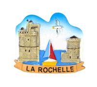 La Rochelle France Resin Fridge Magnet Souvenir Harbor Towers Sailboat | Home Kitchen Decoration Classic Landmark Craft made from polyresin, Ideal for collection or travel gifting
